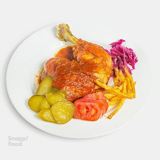 خوراک مرغ سرخ شده (ران)